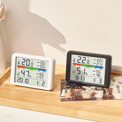 2310 Ultra Thin Magnetic Digital Clock Multi Function LCD Temperature Humidity Display Bedside Alarm Clock