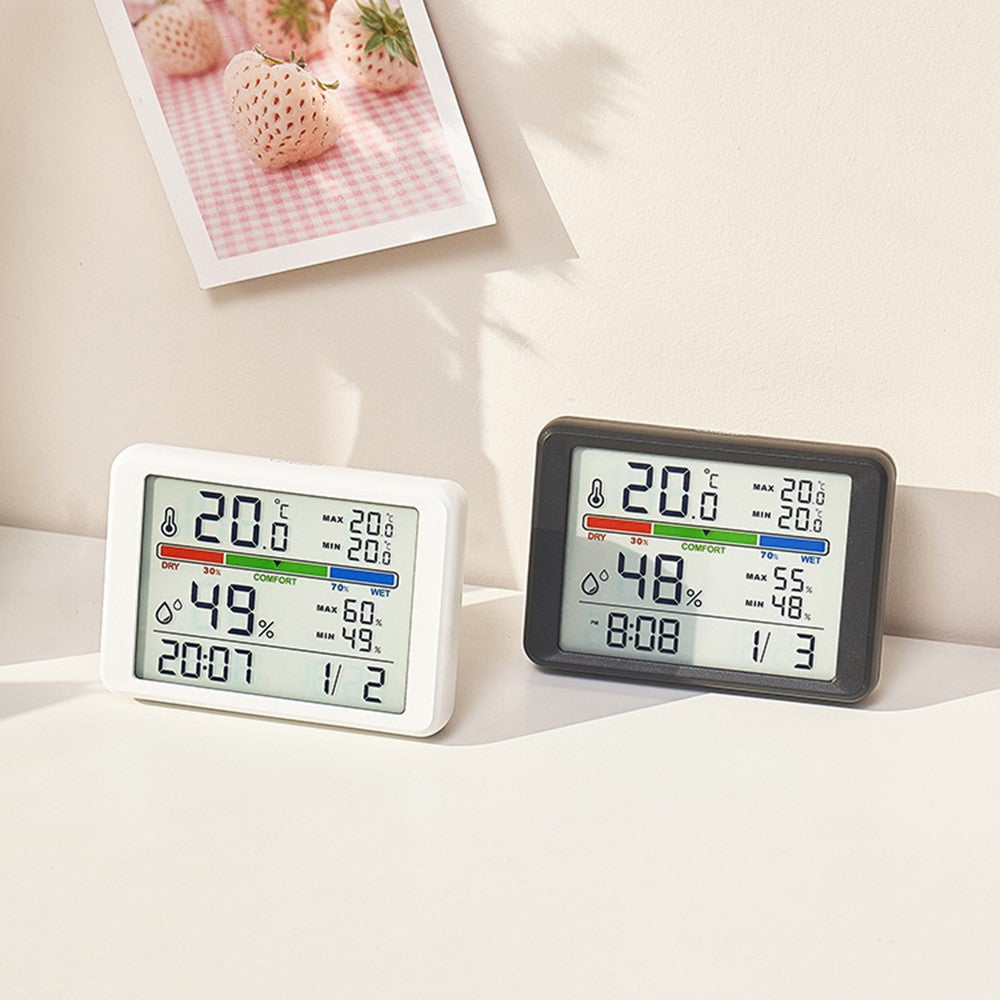 2310 Ultra Thin Magnetic Digital Clock Multi Function LCD Temperature Humidity Display Bedside Alarm Clock