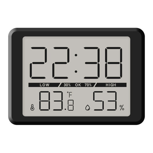 2308 Ultra Thin Magnetic LCD Digital Clock Bedside Temperature Humidity Display Alarm Clock