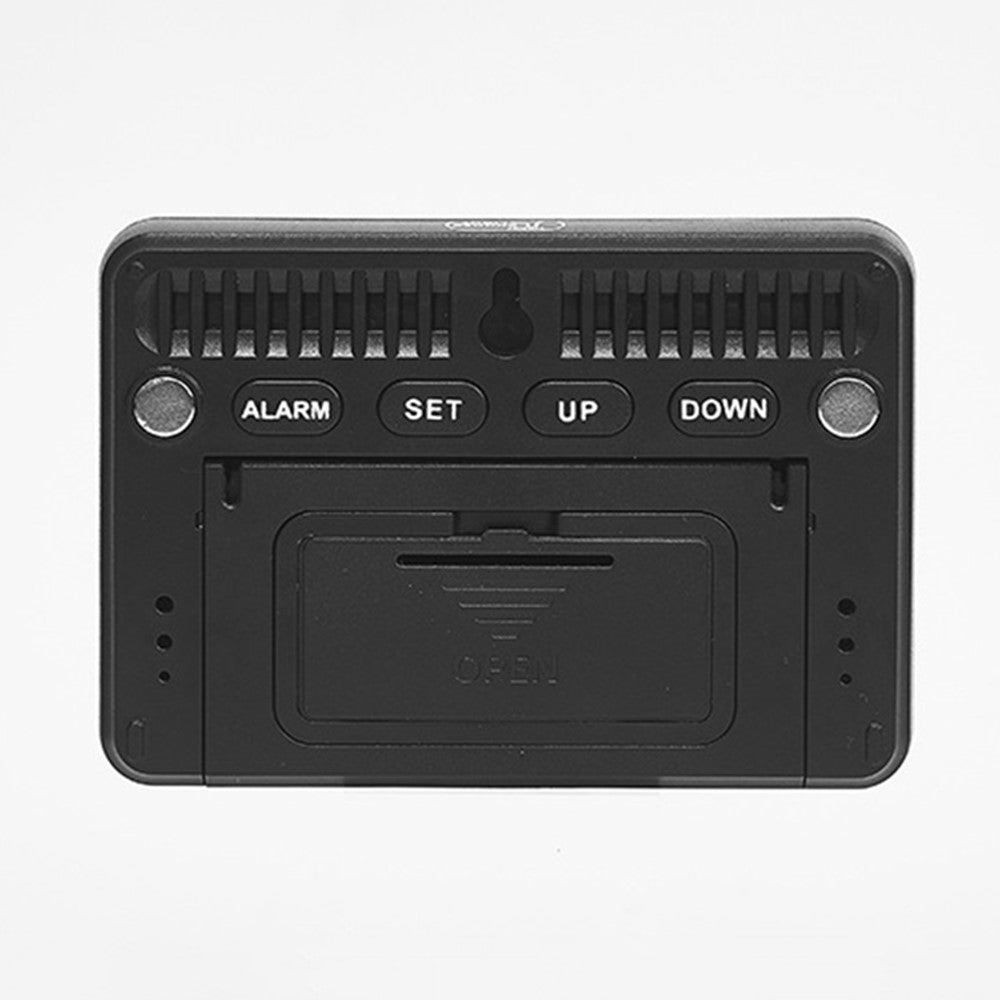 2308 Ultra Thin Magnetic LCD Digital Clock Bedside Temperature Humidity Display Alarm Clock