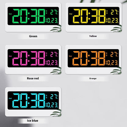 6658RGB 16 Inch RGB Color Changing Wall Clock Living Room Large Screen Digital Electronic Clock