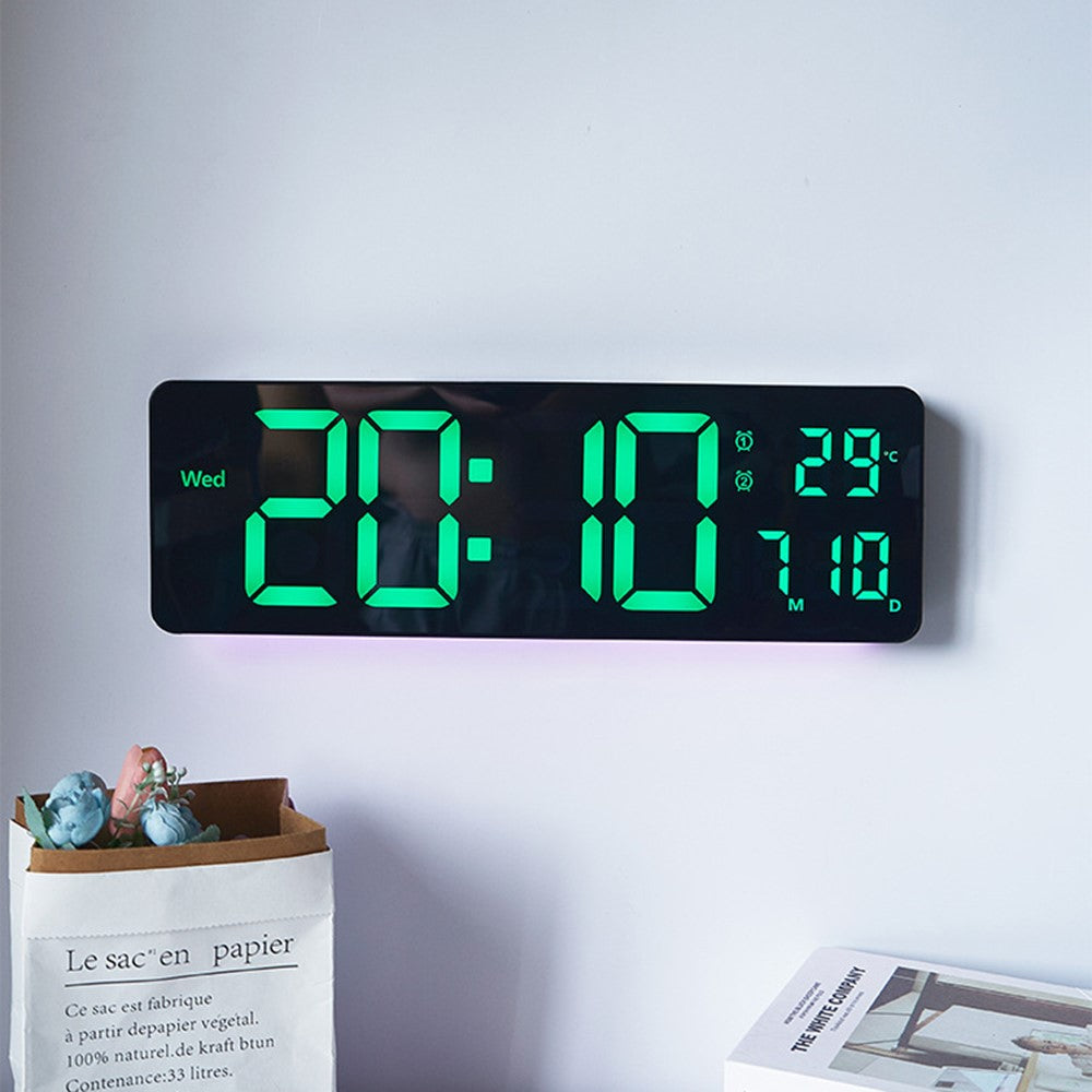 6658RGB 16 Inch RGB Color Changing Wall Clock Living Room Large Screen Digital Electronic Clock