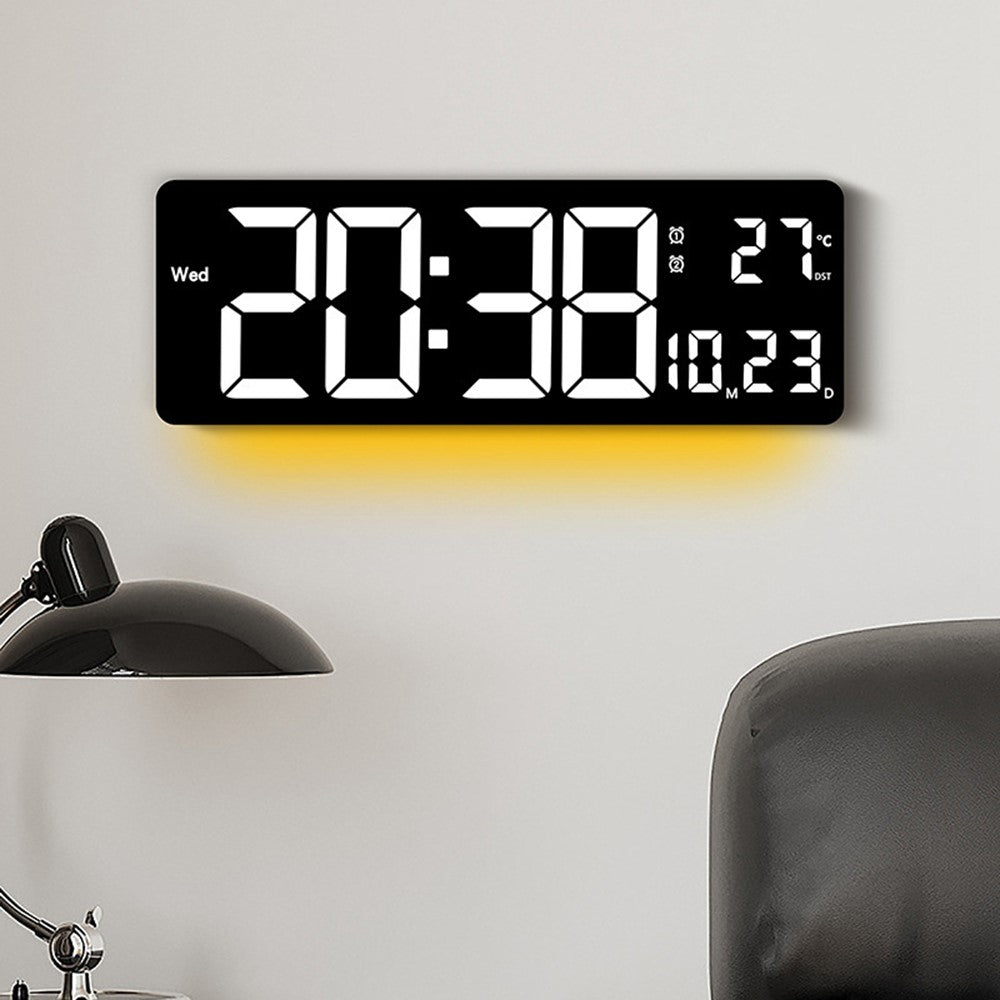 6658RGB 16 Inch RGB Color Changing Wall Clock Living Room Large Screen Digital Electronic Clock