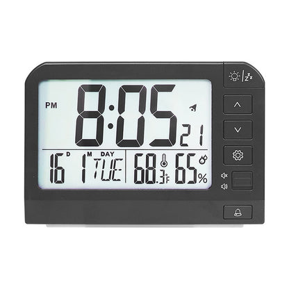 YD109 LCD Digital Alarm Clock Large Display Temperature Humidity Display Bedside Backlight Clock