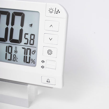 YD109 LCD Digital Alarm Clock Large Display Temperature Humidity Display Bedside Backlight Clock