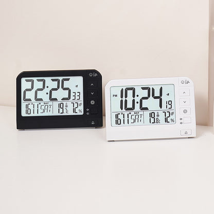 YD109 LCD Digital Alarm Clock Large Display Temperature Humidity Display Bedside Backlight Clock