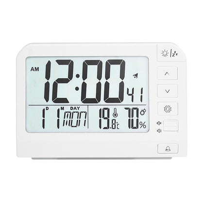 YD109 LCD Digital Alarm Clock Large Display Temperature Humidity Display Bedside Backlight Clock