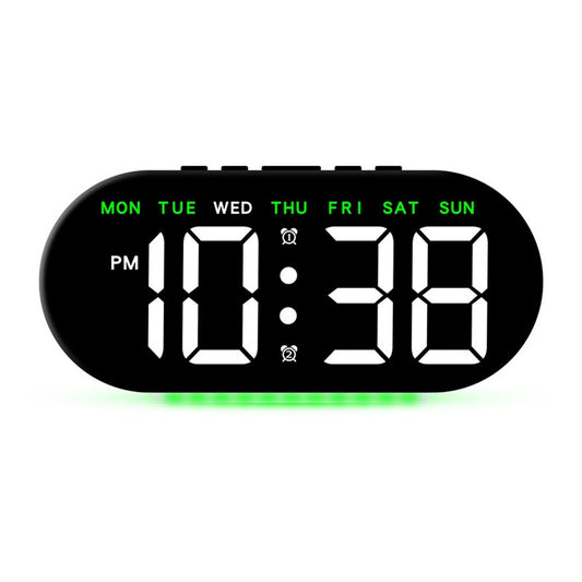 GH8035 Multifunctional LED Digital Alarm Clock Large Display Bedside Clock with Ambient Light