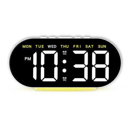 GH8035 Multifunctional LED Digital Alarm Clock Large Display Bedside Clock with Ambient Light