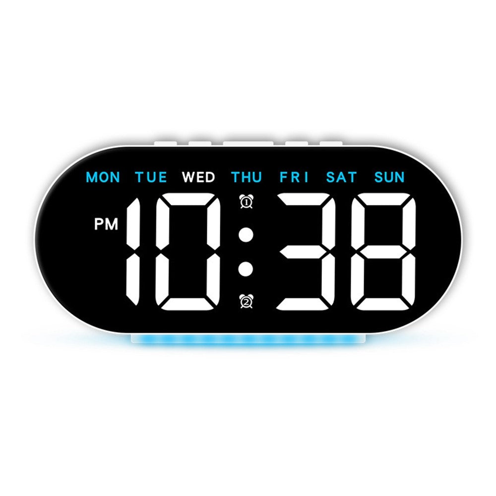 GH8035 Multifunctional LED Digital Alarm Clock Large Display Bedside Clock with Ambient Light
