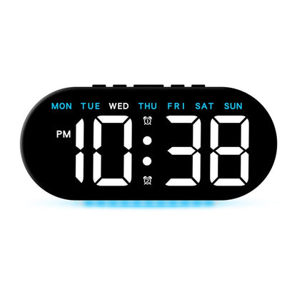 GH8035 Multifunctional LED Digital Alarm Clock Large Display Bedside Clock with Ambient Light
