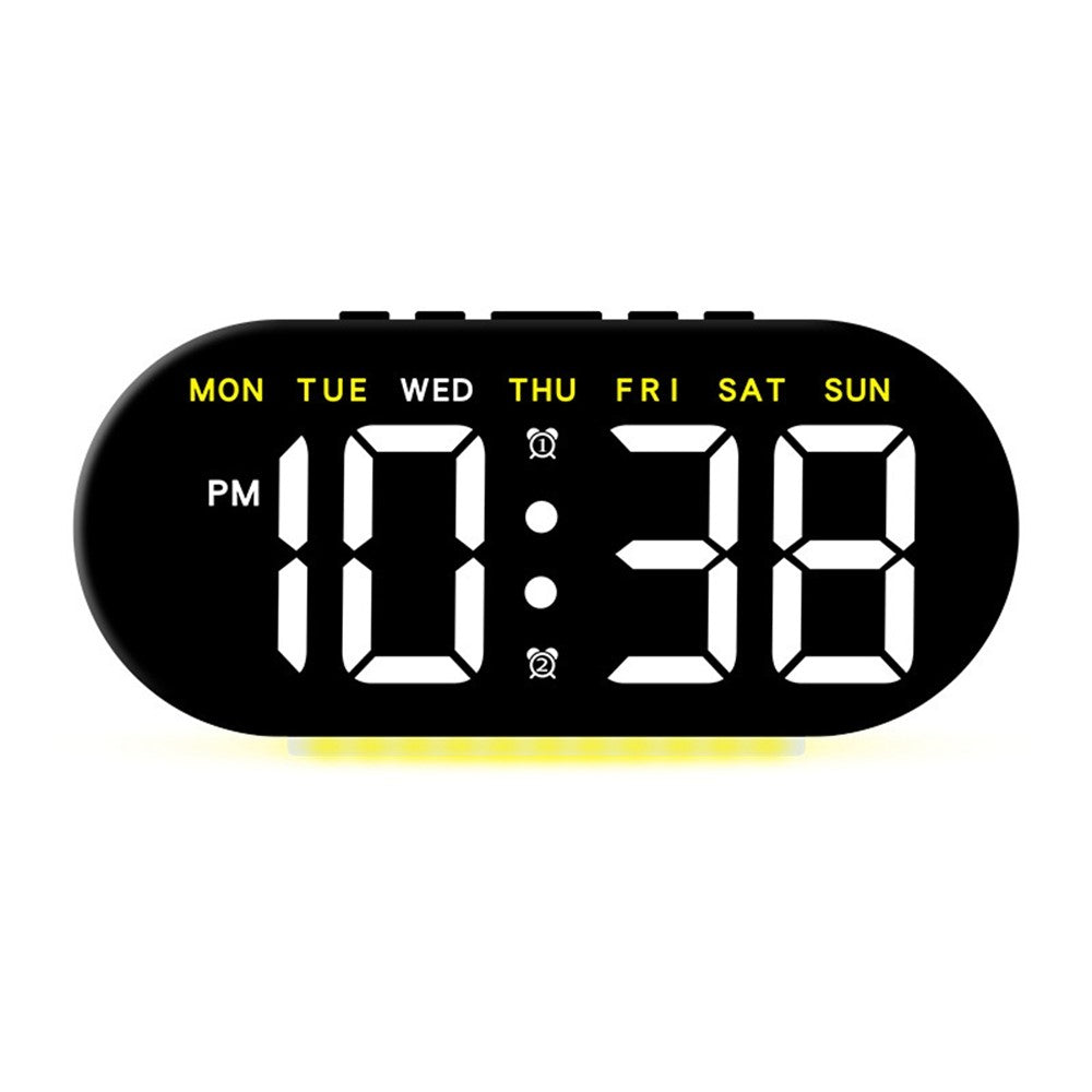 GH8035 Multifunctional LED Digital Alarm Clock Large Display Bedside Clock with Ambient Light