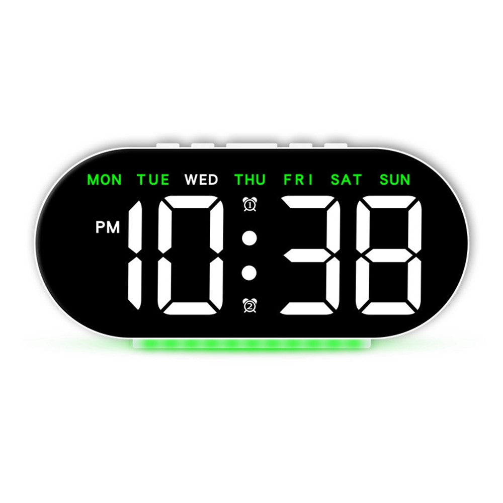 GH8035 Multifunctional LED Digital Alarm Clock Large Display Bedside Clock with Ambient Light