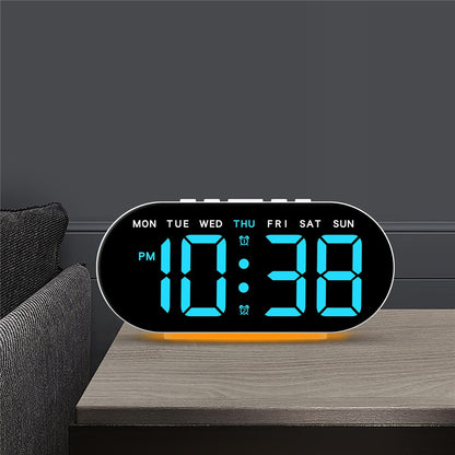 GH9003 Multifunctional LED Digital Clock Temperature Display Ambient Light Bedside Clock