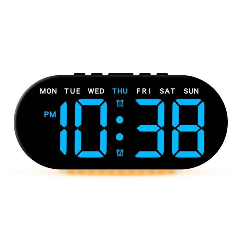GH9003 Multifunctional LED Digital Clock Temperature Display Ambient Light Bedside Clock