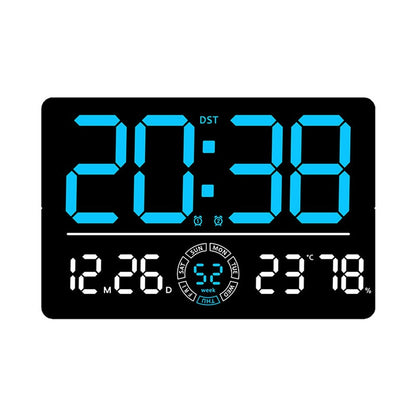 6667 LED Digital Wall Clock Living Room Modern Minimalist Electronic Clock with Temperature / Humidity Display