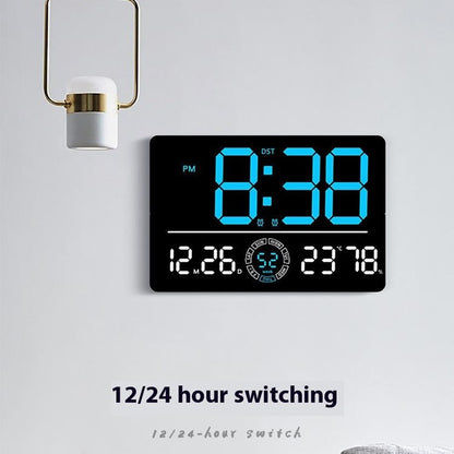 6667 LED Digital Wall Clock Living Room Modern Minimalist Electronic Clock with Temperature / Humidity Display