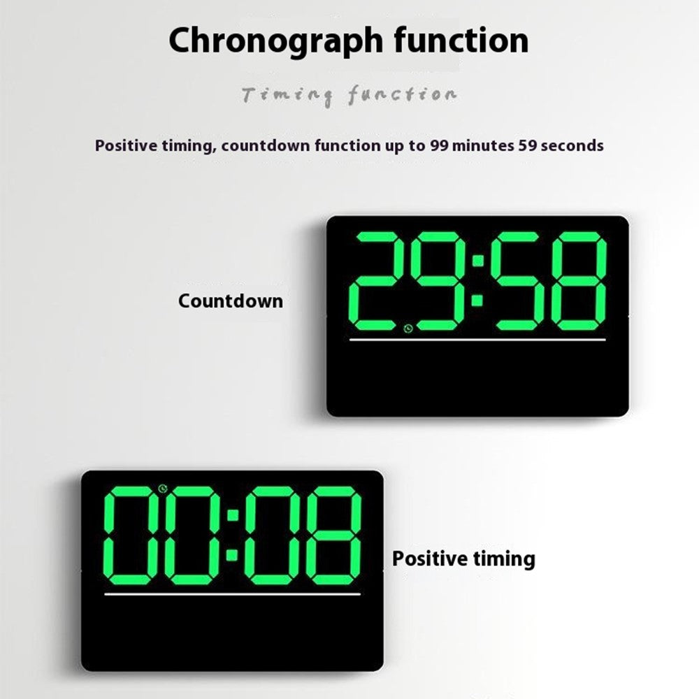 6667 LED Digital Wall Clock Living Room Modern Minimalist Electronic Clock with Temperature / Humidity Display