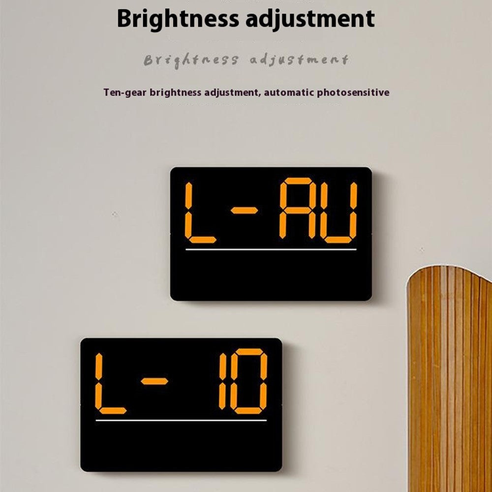 6667 LED Digital Wall Clock Living Room Modern Minimalist Electronic Clock with Temperature / Humidity Display