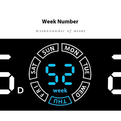 6667 LED Digital Wall Clock Living Room Modern Minimalist Electronic Clock with Temperature / Humidity Display