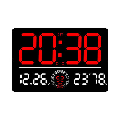 6667 LED Digital Wall Clock Living Room Modern Minimalist Electronic Clock with Temperature / Humidity Display