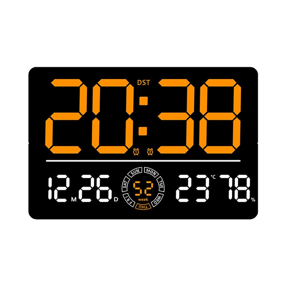 6667 LED Digital Wall Clock Living Room Modern Minimalist Electronic Clock with Temperature / Humidity Display