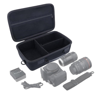 Camera Case for Canon T7  /  R50  /  R6 Mark II  /  R100  /  R50 V  /  T6  /  R8  /  R10  /  R5 Mark II  /  RP  /  R7  /  5D Mark IV  /  SL3  /  R5  /  T100 EVA Hard Shell Carrying Bag