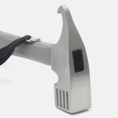 Camping Hammer Heavy Duty with Tent Stake Remover Steel Tent Hammer TPR Covered Handle Tent Mallet with Holding Strap