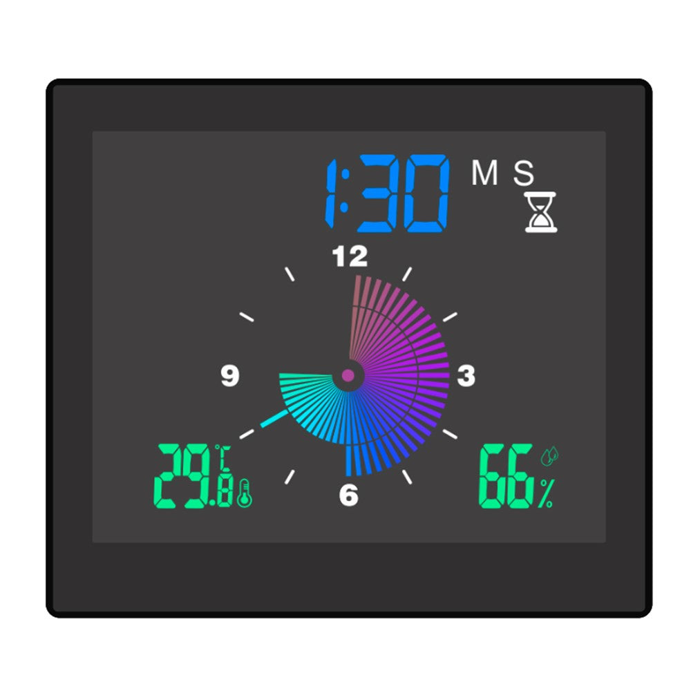 TS-WP10 Color Screen Alarm Clock Temperature Humidity Display Waterproof Bathroom Clock with Suction Cup