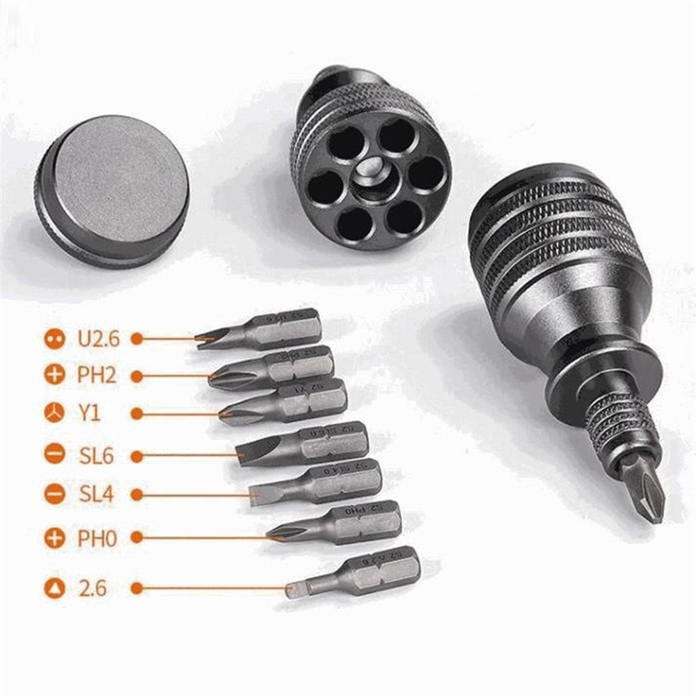 7 in 1 Aluminum Alloy Screwdriver Set Multifunctional Repair Tool Kit with 7 Bits for Home Appliance  /  Electronics  /  Furniture