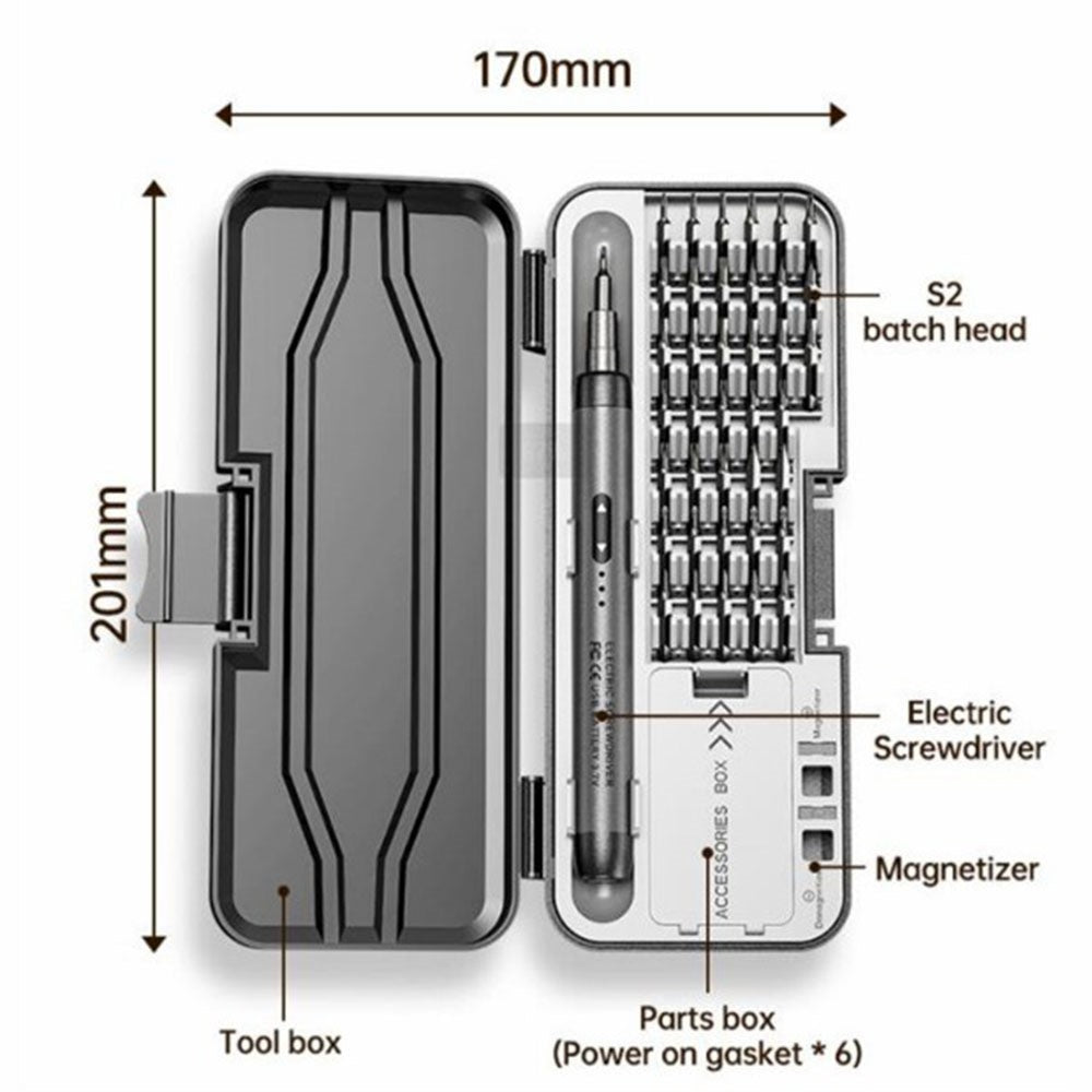 46 in 1 Precision Electric Screwdriver Set Rechargeable Cordless Torque Tool Kit for Mobile Cell computer Repair