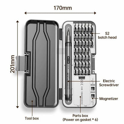 46 in 1 Precision Electric Screwdriver Set Rechargeable Cordless Torque Tool Kit for Mobile Cell computer Repair