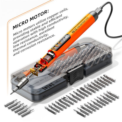 47 in 1 Electric Screwdriver Set Digital Display USB Rechargeable PC Phone Repair Tool Kit