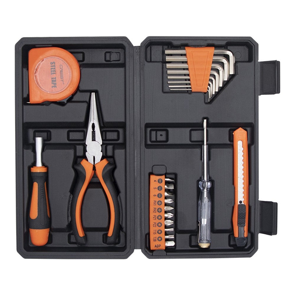 CREST 23Pcs Household Tool Kit Set Screwdriver Repair Toolbox for Home Maintenance