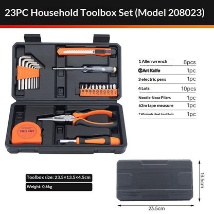 CREST 23Pcs Household Tool Kit Set Screwdriver Repair Toolbox for Home Maintenance
