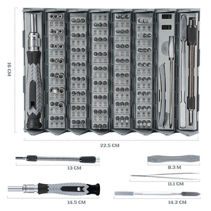 KING'SDUN KS-840116 126Pcs Precision Repair Tool Kit Portable Mini Screwdriver Set with 120-Bits  /  Cylinder Storage Box