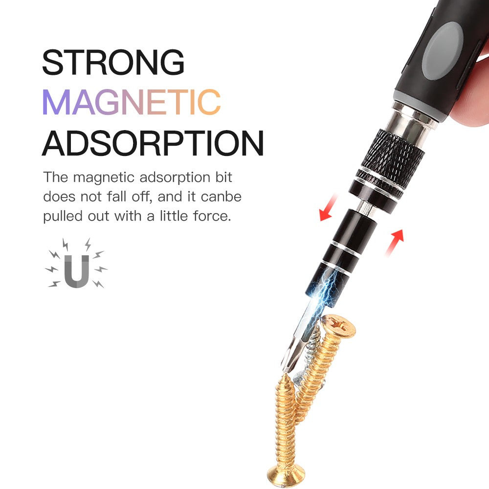 KING'SDUN KS-840084 32 in 1 Portable Precision Repair Tool Kit Magnetic Mini Screwdriver Set with 30Pcs Bits / Translucent Storage Box