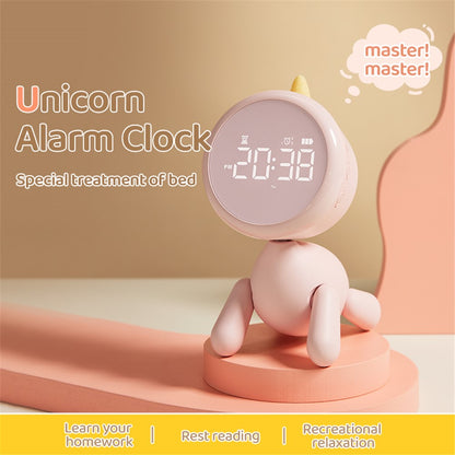 XR-MM-C2305 Cartoon LED Digital Display Desk Clock Student Bedside Night Light Electronic Alarm Clock