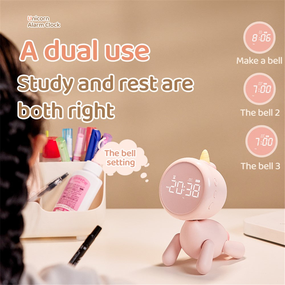 XR-MM-C2305 Cartoon LED Digital Display Desk Clock Student Bedside Night Light Electronic Alarm Clock