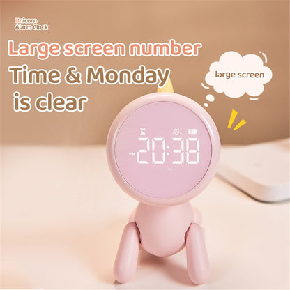 XR-MM-C2305 Cartoon LED Digital Display Desk Clock Student Bedside Night Light Electronic Alarm Clock