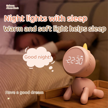 XR-MM-C2305 Cartoon LED Digital Display Desk Clock Student Bedside Night Light Electronic Alarm Clock