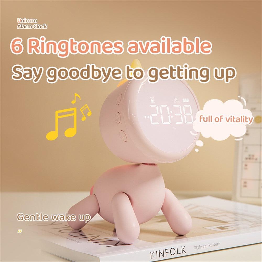 XR-MM-C2305 Cartoon LED Digital Display Desk Clock Student Bedside Night Light Electronic Alarm Clock