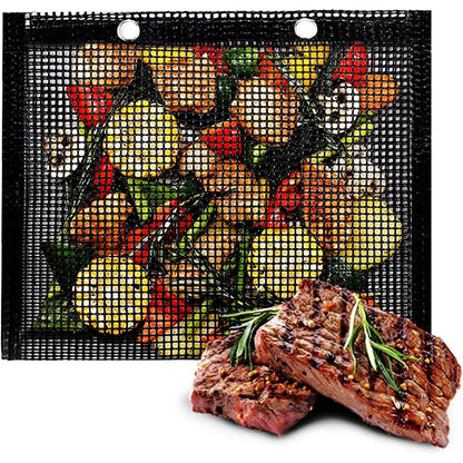 27x22CM Reusable Fiberglass Grill Barbecue Mesh Bag for Outdoor BBQ Picnic (BPA-Free, No FDA Certified)