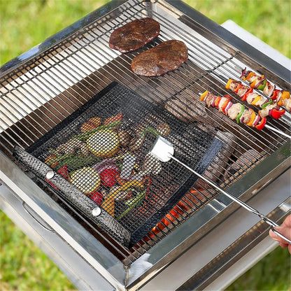 27x22CM Reusable Fiberglass Grill Barbecue Mesh Bag for Outdoor BBQ Picnic (BPA-Free, No FDA Certified)