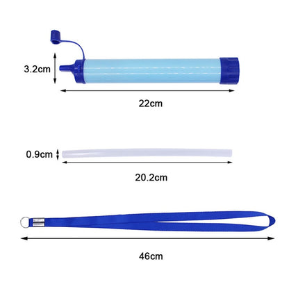 K8612 BPA Free Outdoor Survival Mini Water Purifier Camping Hiking Portable Water Straw Filter (FDA Certificated)