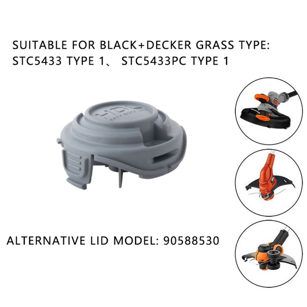 2Pcs For Black & Decker STC5433 Type 1 / STC5433PC Type 1 HDL Heavy Duty Spool Cap, 90588530