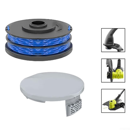 RAC122 Spool Cap + 3 RAC123 Spool for Ryobi RLT6030 / RLT5127 / RLT5027 / RLT4125 / RLT4027 Lawn Mower