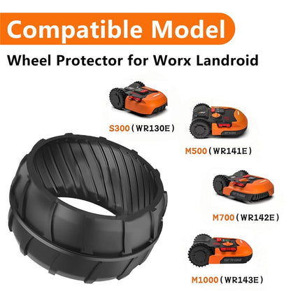 1Pc Rubber Wheel Protector for Worx Landroid M1000 / M700 / M500 Plus / M500 / S300 Lawn Mower Part, RSXJ0002