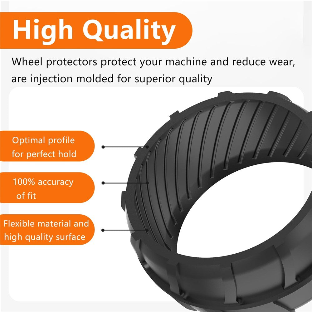 1Pc Rubber Wheel Protector for Worx Landroid M1000 / M700 / M500 Plus / M500 / S300 Lawn Mower Part, RSXJ0002