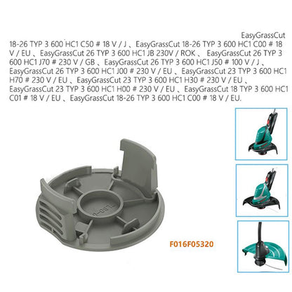 1Pc F016F05320 For BOSCH Easy GrassCut18-230 Grass Trimmer Spool Cover ABS Trimmer Line Cover